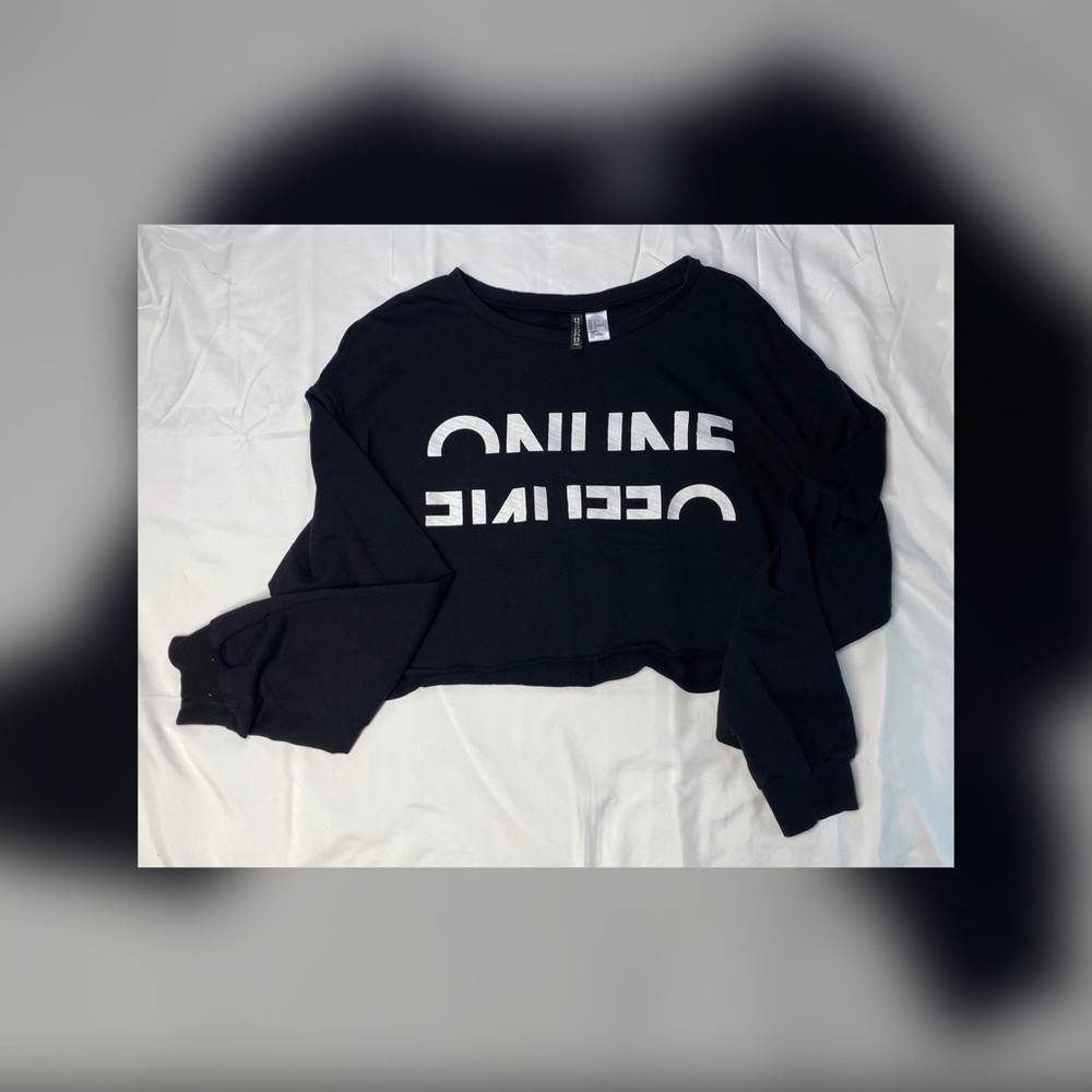 Divided Crop Sweater